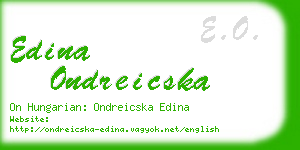 edina ondreicska business card